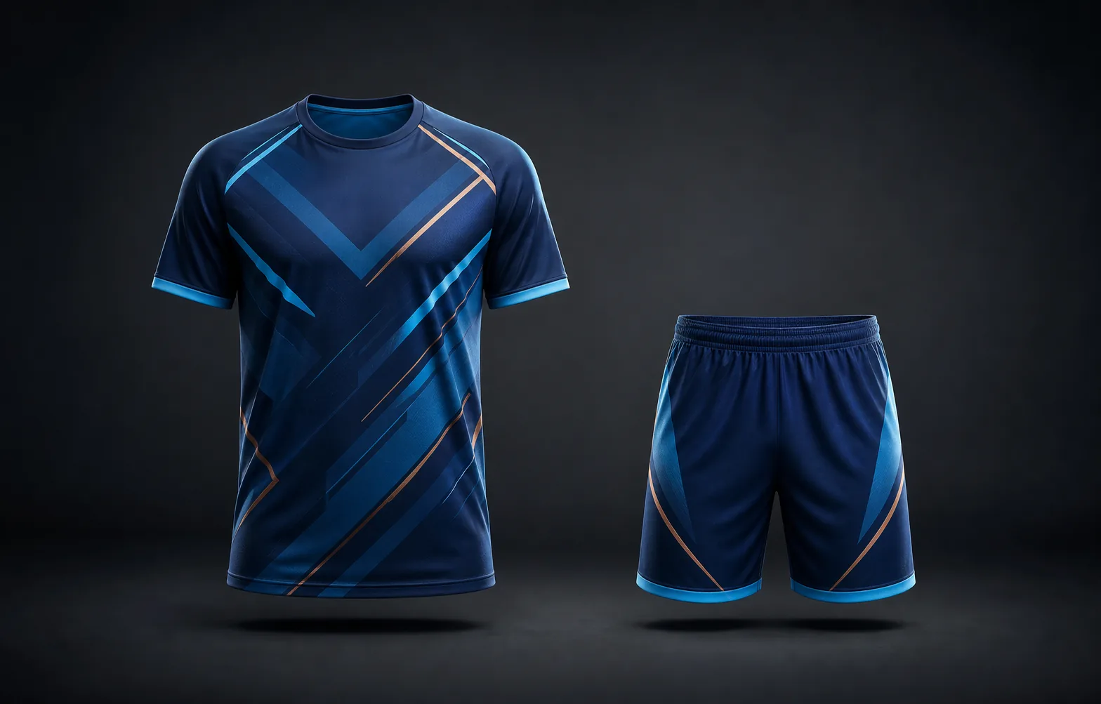 Polera de manga corta y short deportivo coordinados