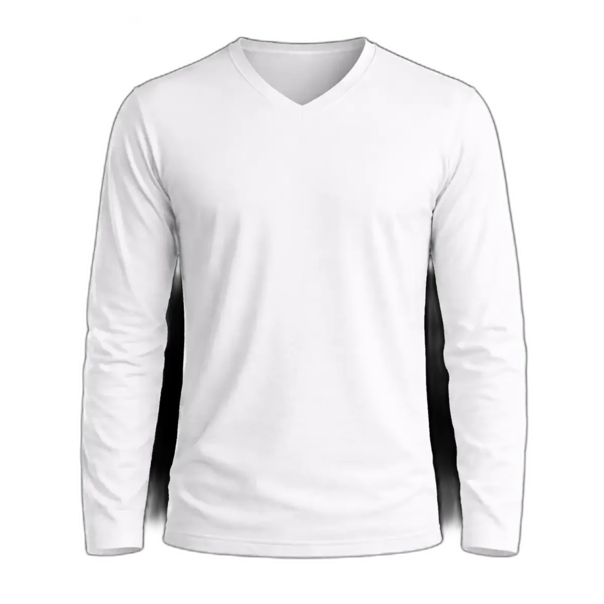 Polera sublimada manga larga cuello en V personalizada