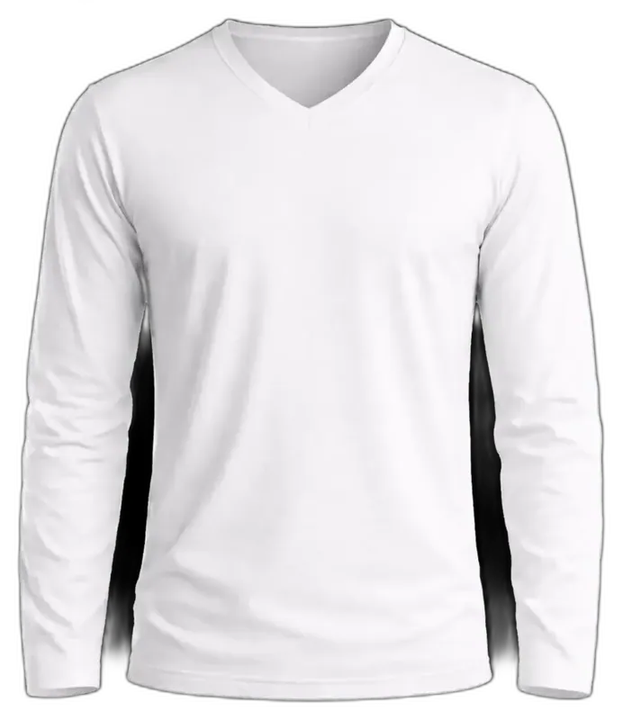 Polera sublimada manga larga cuello en V personalizada