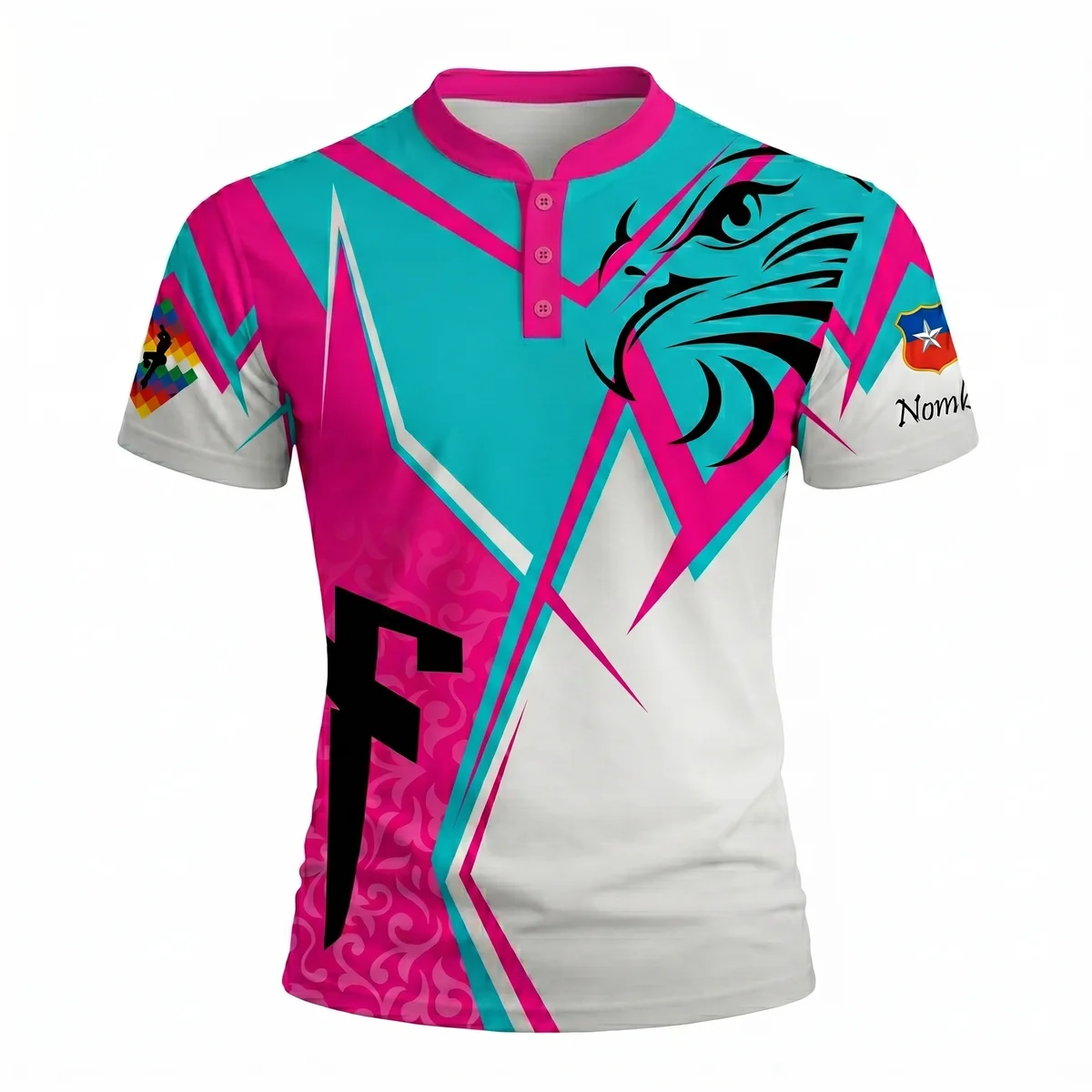 Vestuario folclórico sublimado Ensutex con diseño de polera Rayen Mawida